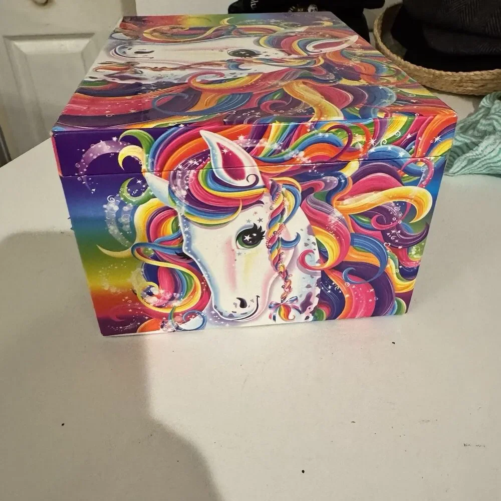 Lisa Frank Majesty Unicorn Stationary/Jewelry Box Treasure Chest Vintage